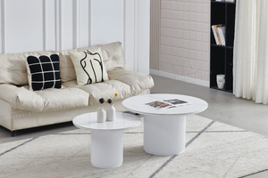 Table basse - Effet marbre - Gigogne - Duo - Pila