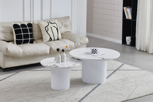 Table basse - Effet marbre - Gigogne - Duo - Pila