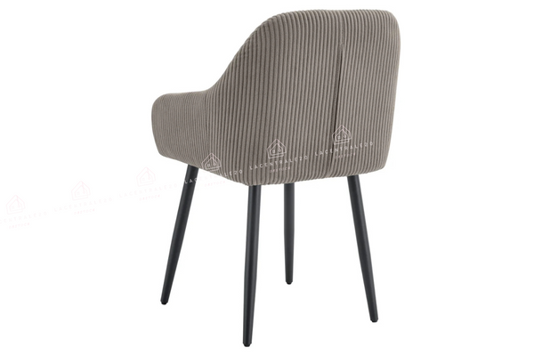 Chaise salle à manger – velours côtelé – pied bois noir – Lots de 2/4/6 – Peach