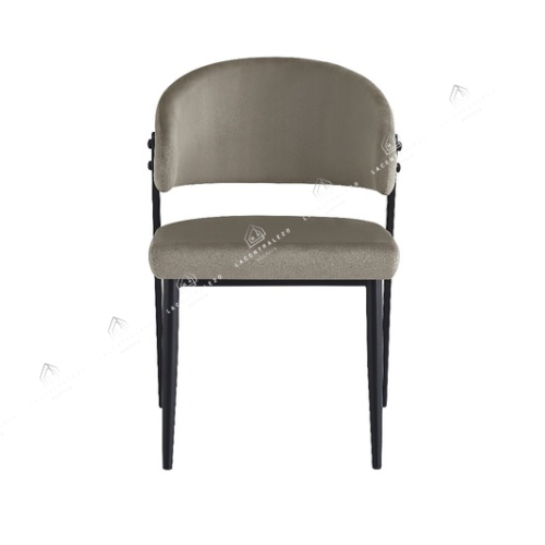 Chaise Lamia taupe - pied métal noir