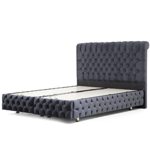 Lit Coffre - Gris Anthracite -  Luna