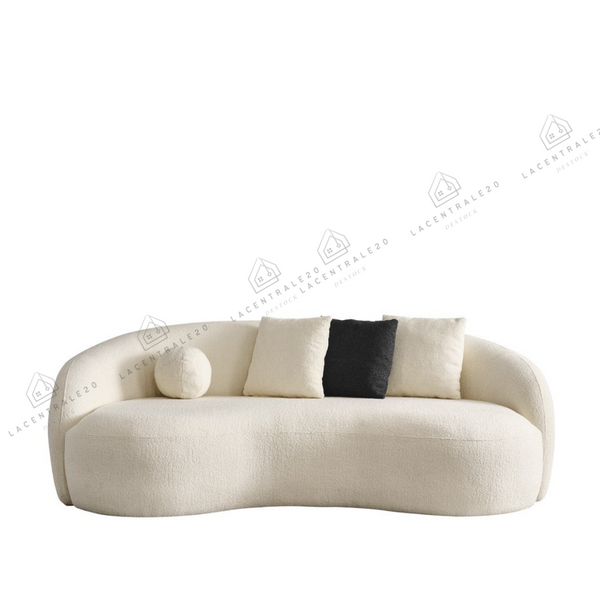 Canapé 3 places - Tissu laine bouclée ou velours – Lisbon