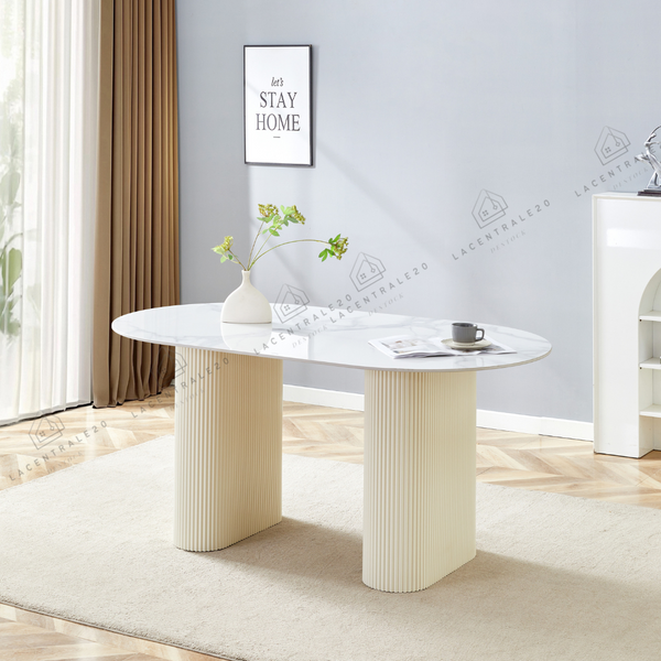 Table à Manger - Effet Travertin - Rox