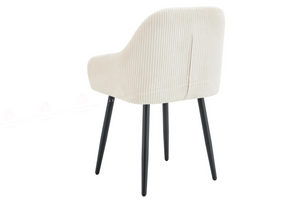 Chaise salle à manger – velours côtelé – pied bois noir – Lots de 2/4/6 – Peach