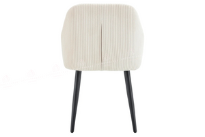 Chaise salle à manger – velours côtelé – pied bois noir – Lots de 2/4/6 – Peach