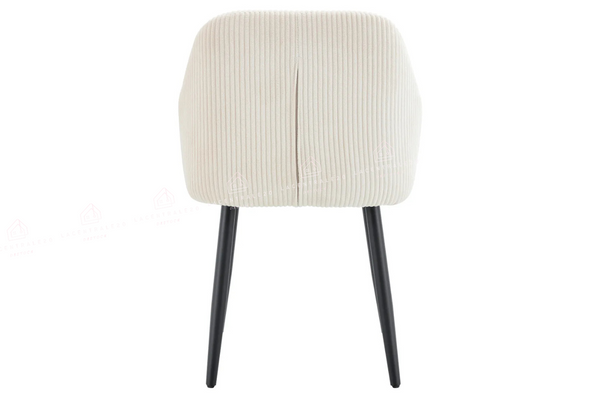 Chaise salle à manger – velours côtelé – pied bois noir – Lots de 2/4/6 – Peach
