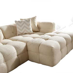 Canapé d’angle – Tissu laine bouclée – Carmen