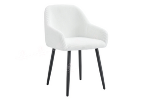 Chaise salle à manger – velours côtelé – pied bois noir – Lots de 2/4/6 – Peach