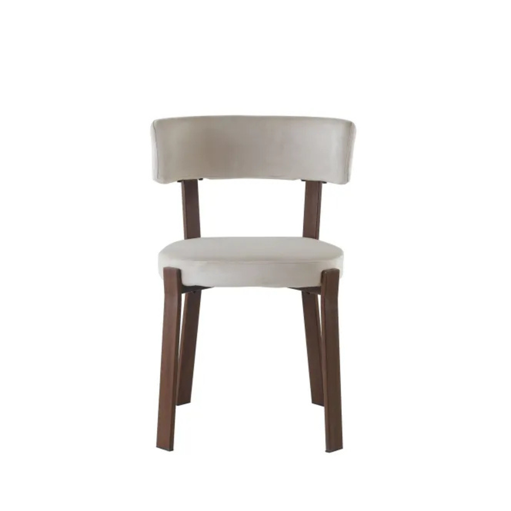Chaises salle à manger  – Pieds effet noyer – Lots de 2/4/6 – Nordik