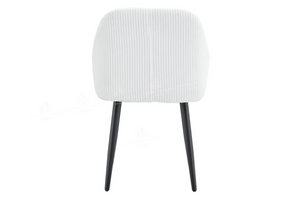 Chaise salle à manger – velours côtelé – pied bois noir – Lots de 2/4/6 – Peach