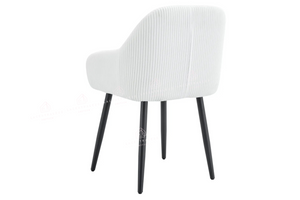 Chaise salle à manger – velours côtelé – pied bois noir – Lots de 2/4/6 – Peach