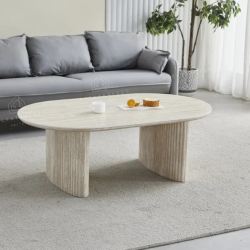 Table basse - Effet Travertin - Joséphine