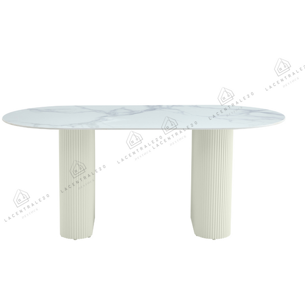 Table à Manger - Effet Travertin - Rox