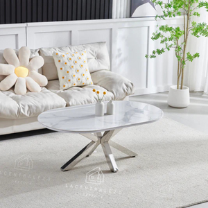 Table basse -Effet céramique et marbre - Ophélia