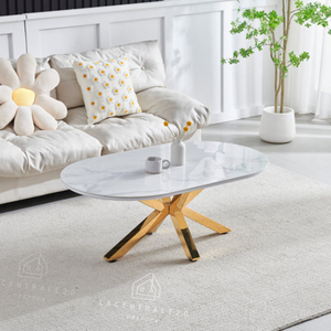 Table basse -Effet céramique et marbre - Ophélia