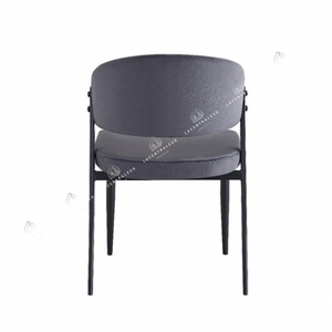 Chaise salle à manger gris – pied métal noir – Lots de 2/4/6/8 – Lamia