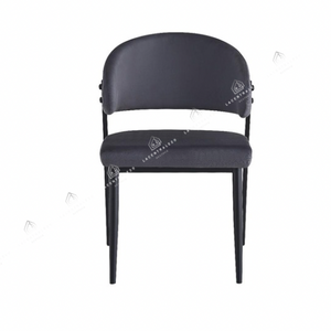 Chaise salle à manger gris – pied métal noir – Lots de 2/4/6/8 – Lamia