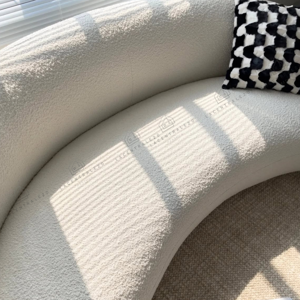 Canapé 3 places - Tissu laine bouclée ou velours – Lisbon