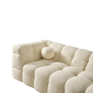 Canapé fixe – Tissu laine bouclée - Carmen