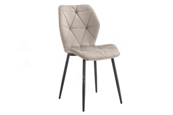 Chaise salle à manger – velours pied métal doré – Lot de 2 / 4 / 6 - Coquillage