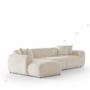 Canapé d'angle - Tissu Marbella crème - Cloud