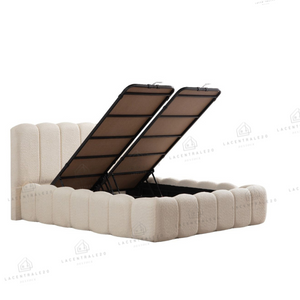 Lit coffre - Laine bouclée - Bubble