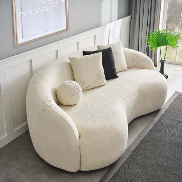 Canapé 3 places - Tissu laine bouclée ou velours – Lisbon