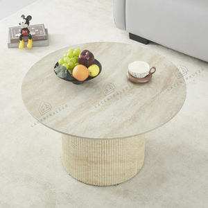 Table basse - Effet Travertin - Famous