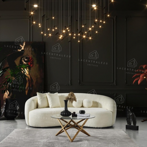 Canapé 3 places - Tissu laine bouclée ou velours – Lisbon