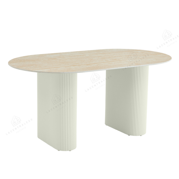 Table à Manger - Effet Travertin - Rox