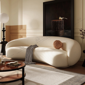 Canapé 3 places - Tissu laine bouclée ou velours – Lisbon