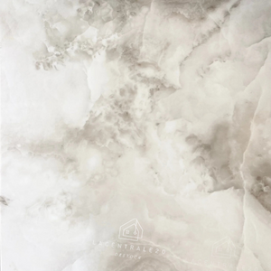 Table à manger - Plateau verre trempé marbre - Ronde - Rosa