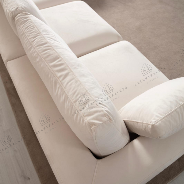 Canapé d’angle - Tissu velours - 3+1 Modulable – Julie