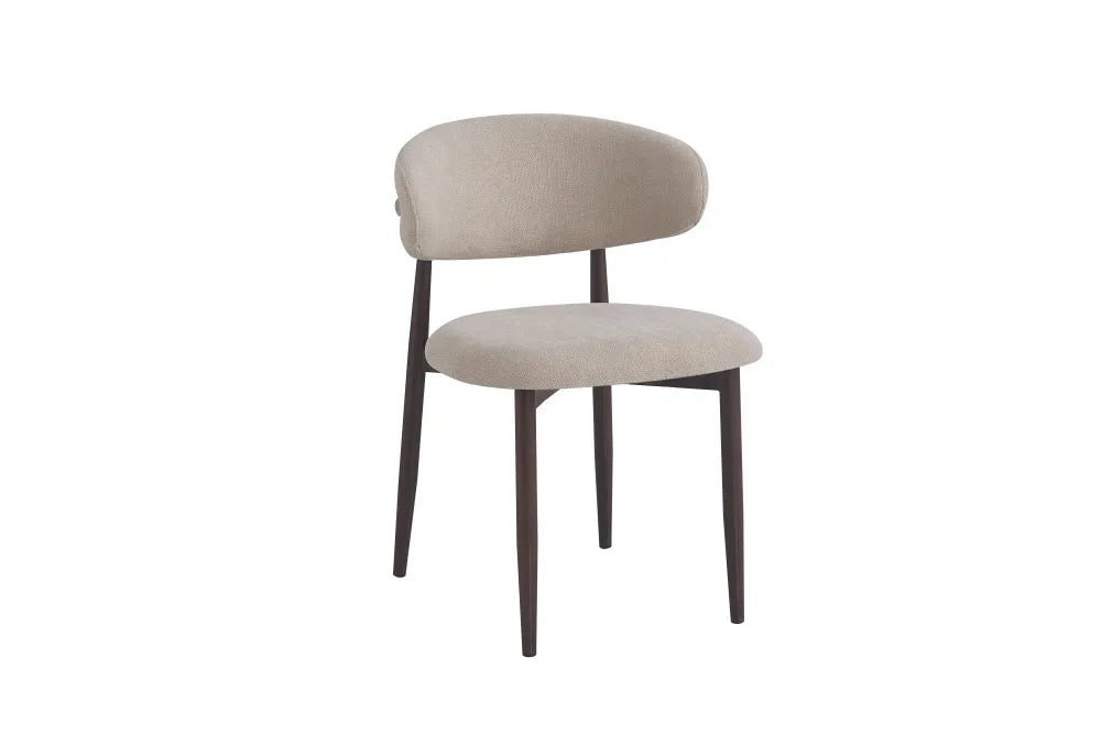 Chaise Lucile effet noyer grain Moka