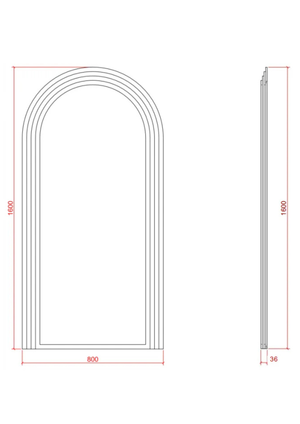 Miroir - Beige en Arc - Bali