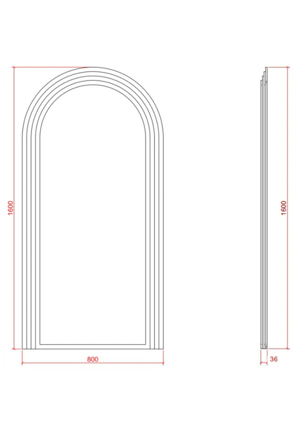 Miroir - Noyer en Arc - Bali