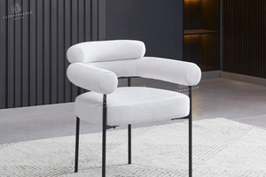 Chaise salle à manger – velours / sergé / laine bouclée – pieds (noir / chrome / gold) – Lot de 2 / 4 / 6 – Bulle