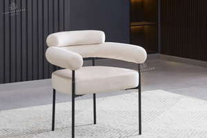 Chaise salle à manger – velours / sergé / laine bouclée – pieds (noir / chrome / gold) – Lot de 2 / 4 / 6 – Bulle