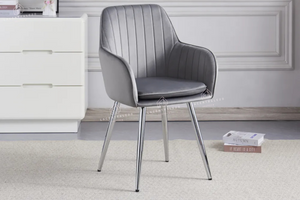 Chaise salle à manger – velours & pied métal (noir / chrome / gold) – Lot de 2, 4 ou 6 – Canva