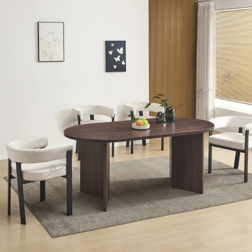 Table à manger - Effet Noyer - Page
