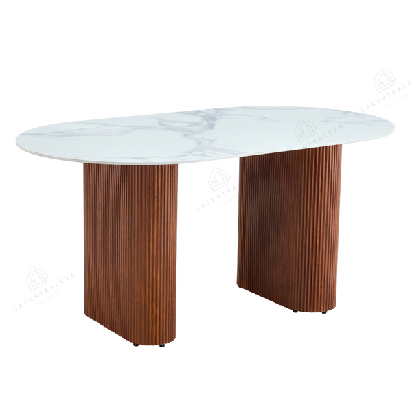 Table à Manger - Effet Travertin - Rox