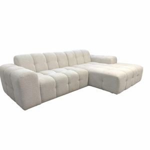 Canapé d’angle - Tissu laine bouclée – convertible -Caprice