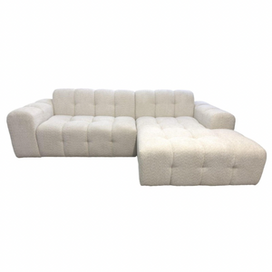 Canapé d’angle - Tissu laine bouclée – convertible -Caprice