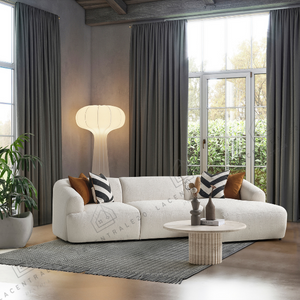 Canapé d’angle - Tissu velours ou laine bouclée - Porto