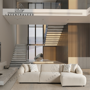 Canapé d’angle - Tissu velours ou laine bouclée - Porto