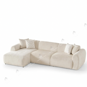 Canapé d'angle - Tissu Marbella crème - Cloud