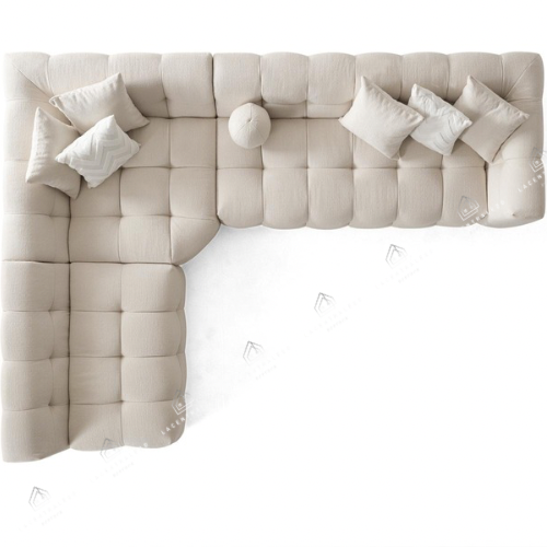 Canapé d’angle – Tissu laine bouclée ou velours - 315 cm – Big Carmen