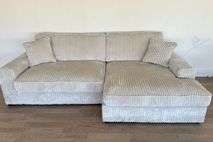 Canapé d'angle - Tissu côtelé Doudou - Mini Bristol