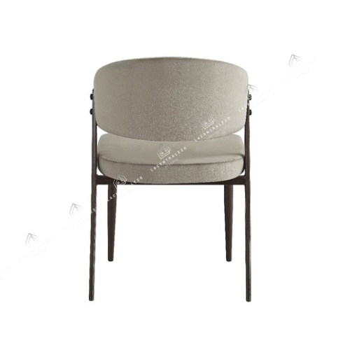 Chaise Lamia taupe - pied métal noir