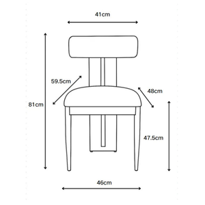 Chaise salle à manger Beige – Pied effet bois Blanc – Lots de 2/4/6 – Boudin